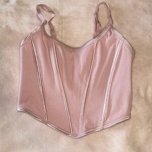 Kensie Blush Ribbed Top